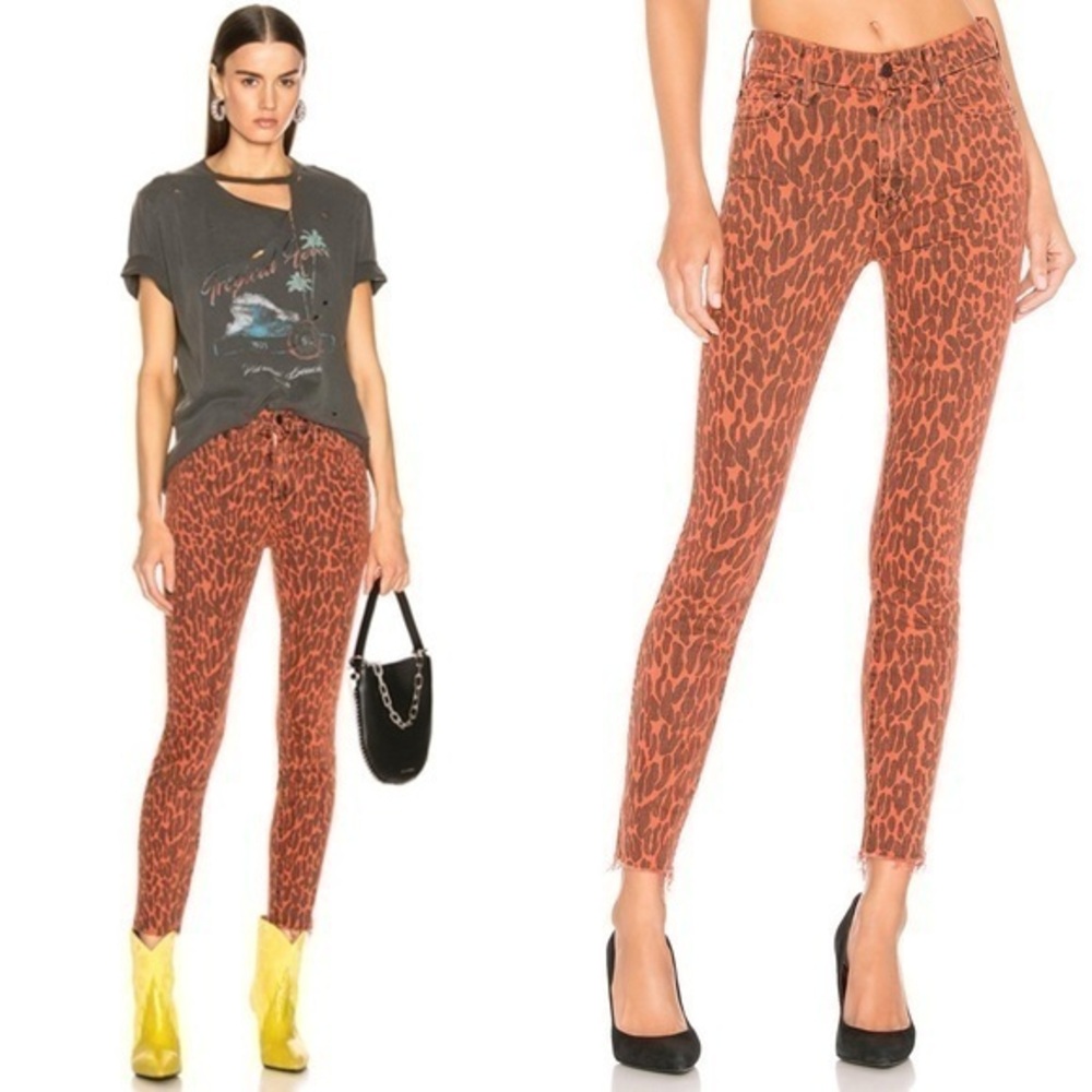 Mother High Waisted Looker in Animal Attraction